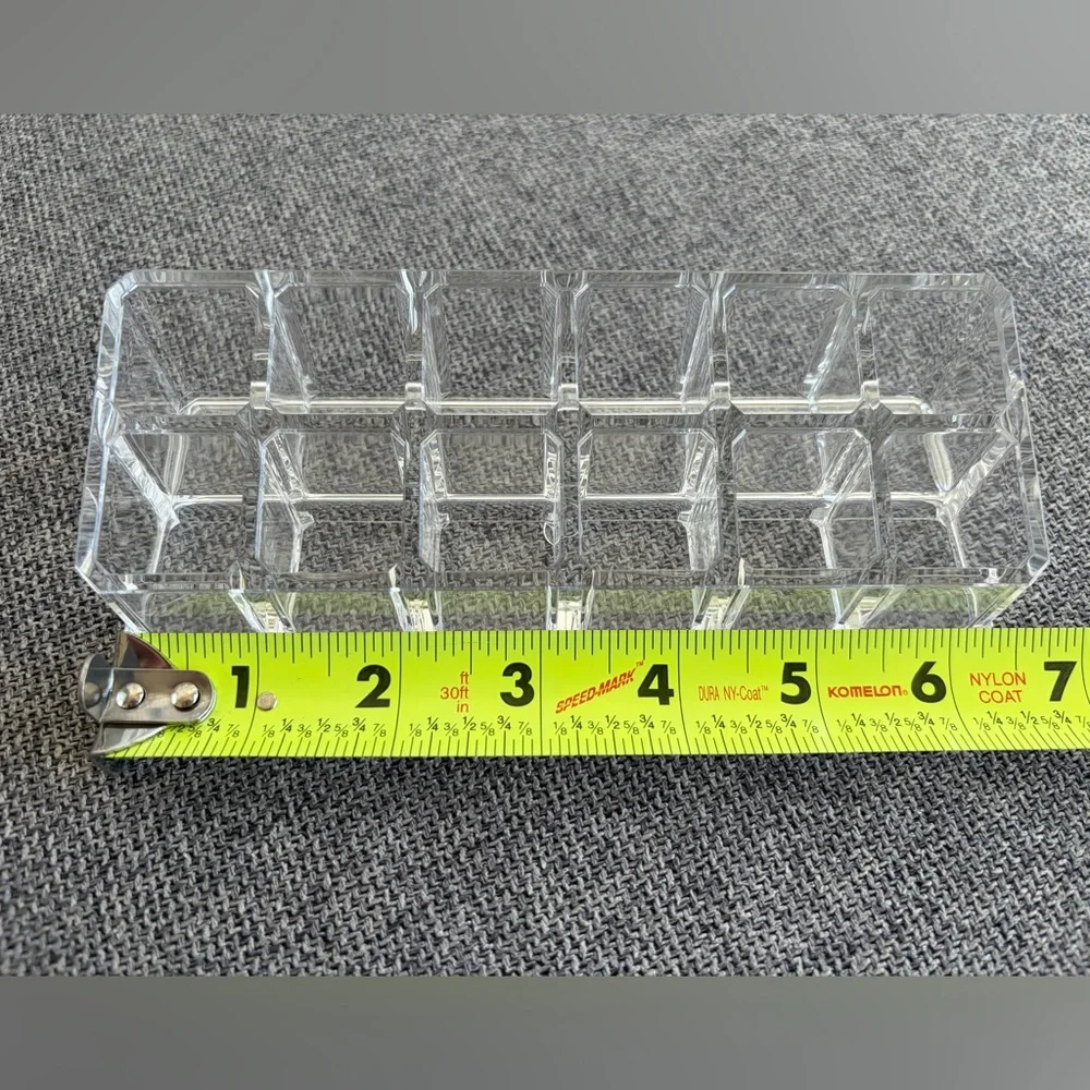 THE CONTAINER STORE 12-Section Luxe Clear Acrylic Lipstick Organizer